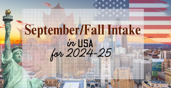 September/Fall Intake in USA for 2024-25